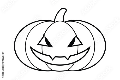 Spooky halloween jack o lantern pumpkin carving design
