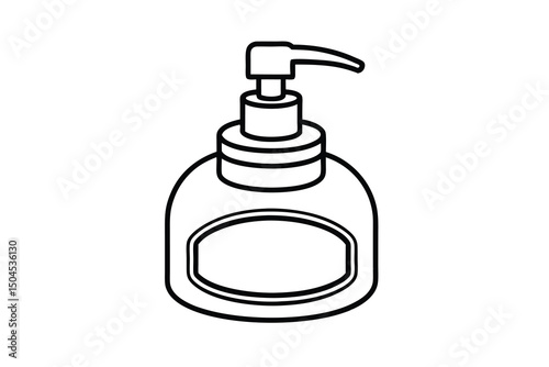 Pump bottle dispenser soap lotion container icon