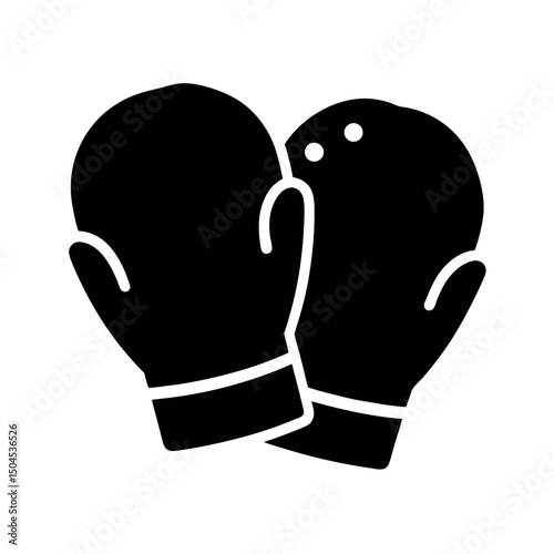 Focus Mitt Punch Pads Icon Black Vector Design