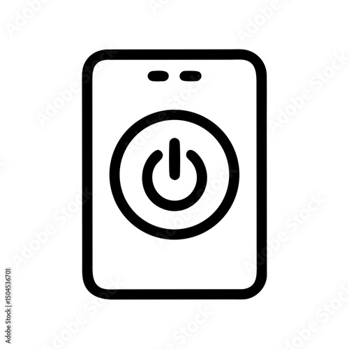 Power Button Icon Representing On-Off Control, Device Activation, and Energy Toggle