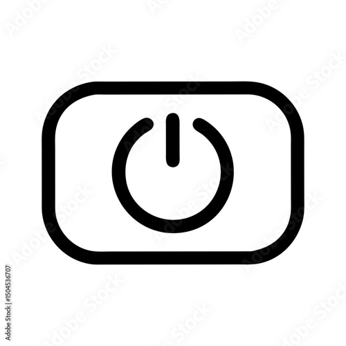 Power Button Icon Representing On-Off Control, Device Activation, and Energy Toggle