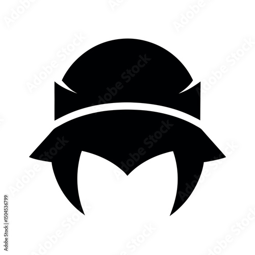 Headgear Protective Equipment Black Vector Silhouette
