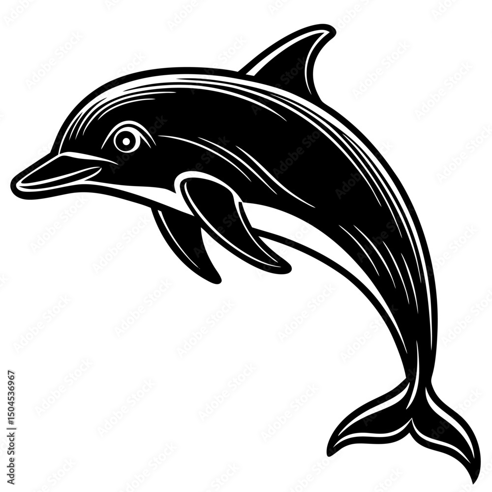 Fototapeta premium silhouette of a dolphin