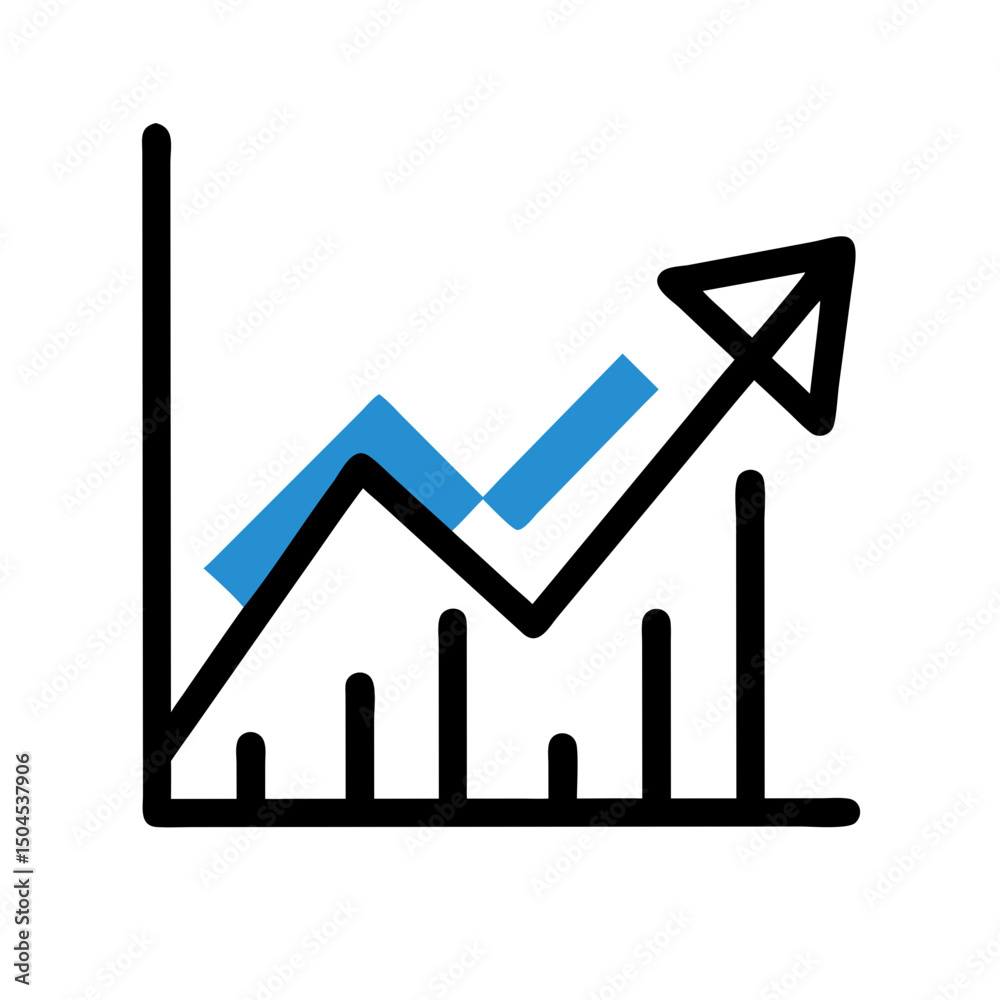 Rising Area Chart Icon Representing Data Growth, Business Analytics, and Performance Trends Rising Area Chart Icon Representing Data Growth, Business Analytics, and Performance Trends