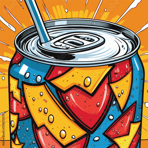 cold soda can vector for graphic design needs