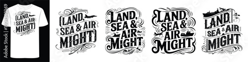 Retro Aviation T-Shirt Design with Military Fonts