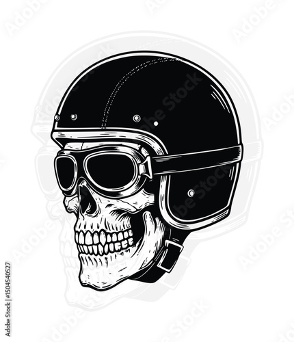 Biker Skull Clipart