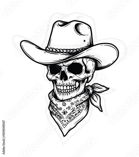 Cowboy Skull EPS