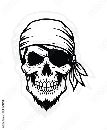 Pirate Skull Silhouette
