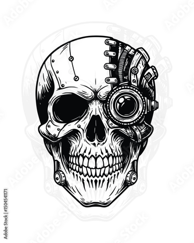 Steampunk Skull EPS