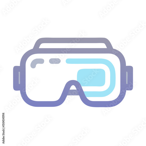 VR Goggles Icon Representing Virtual Reality Device and Immersive Technology