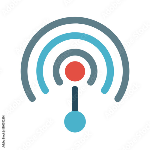 Wireless Signal Icon Representing Connectivity and Network Access