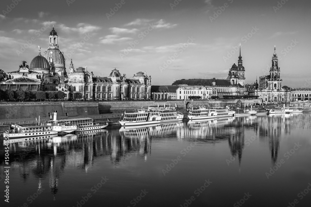 Obraz premium Dresden famous city. Germany city center,vcapital, second largest, city, Saxony., river, Elbe, seat, merchants, margrave, European, ag