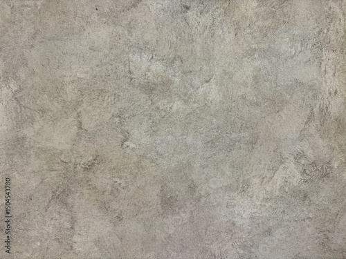 Decorative grey concrete washed paint on a wall or panel. Exposed concrete paint with random brush strokes, grunge, and dirt pattern. Seamless background texture.