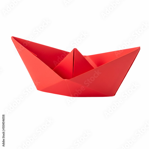 Free Download Red Paper Boat Origami - GFXLoad