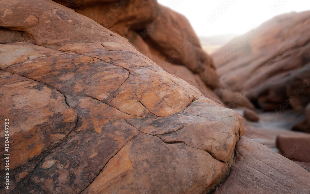 Obraz premium Closeup of red rock formation texture