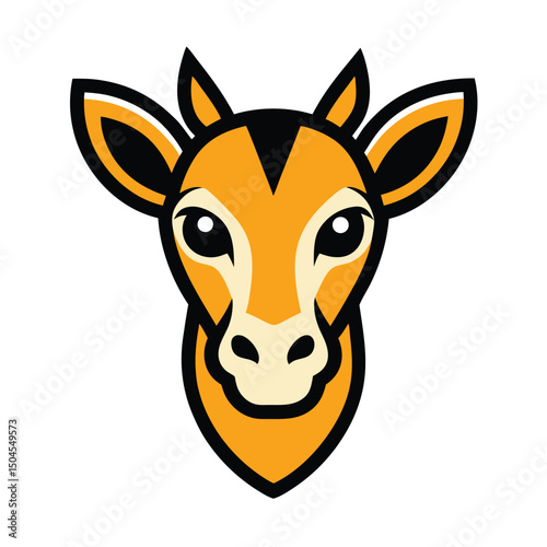 Giraffe head mascot logo  vector 