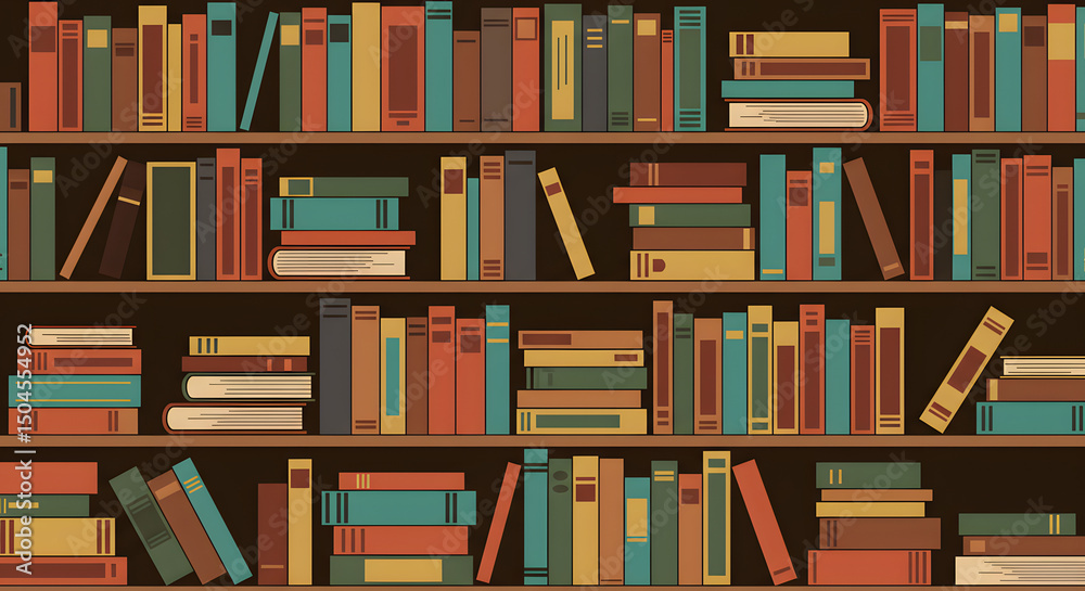Extensive Collection of Books on Wooden Shelves A Visual Representation of Knowledge and Literature Extensive Collection of Books on Wooden Shelves A Visual Representation of Knowledge and Literature