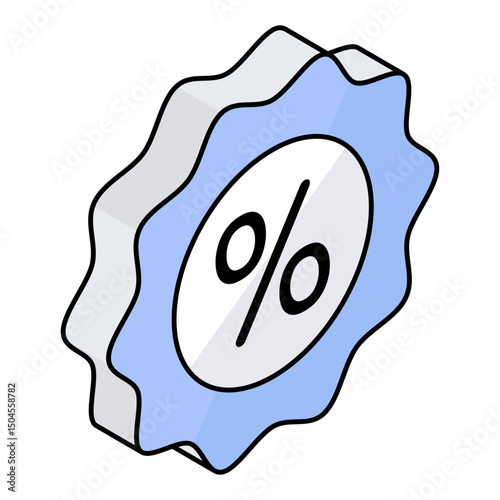 Business Isometric Colored Outline Icons