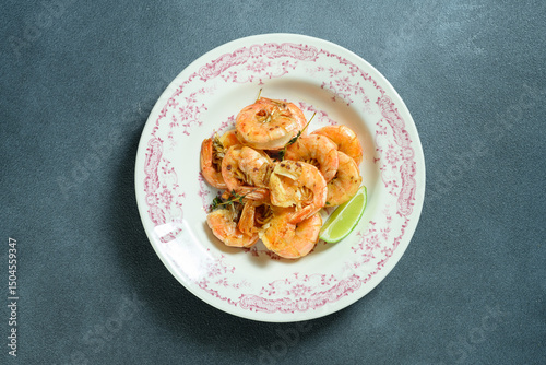 fried langoustines with lemon