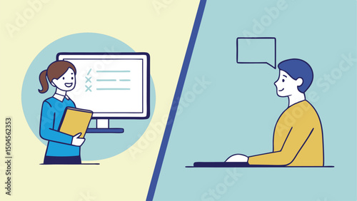 Online Tutor Helping a Student via Video Call 2