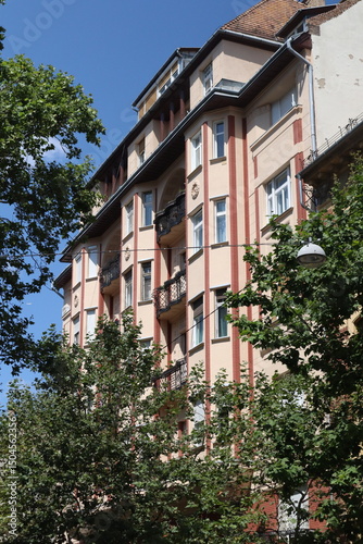 facade of a building in budapest 