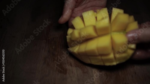 Mango Peeling and Cutting — Fresh Tropical Fruit Preparation