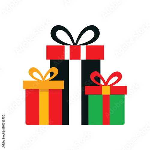 opening presents vector art illustration