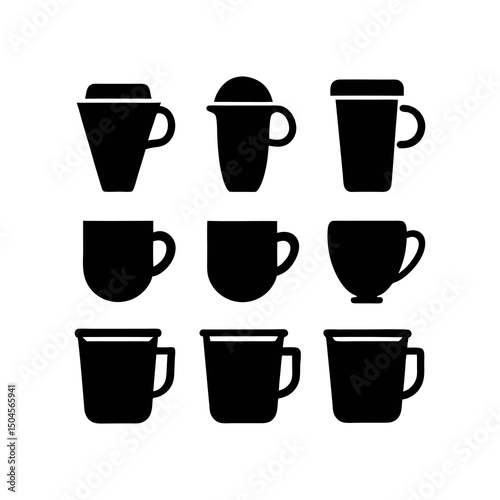 Coffee and Tea Mug Silhouettes