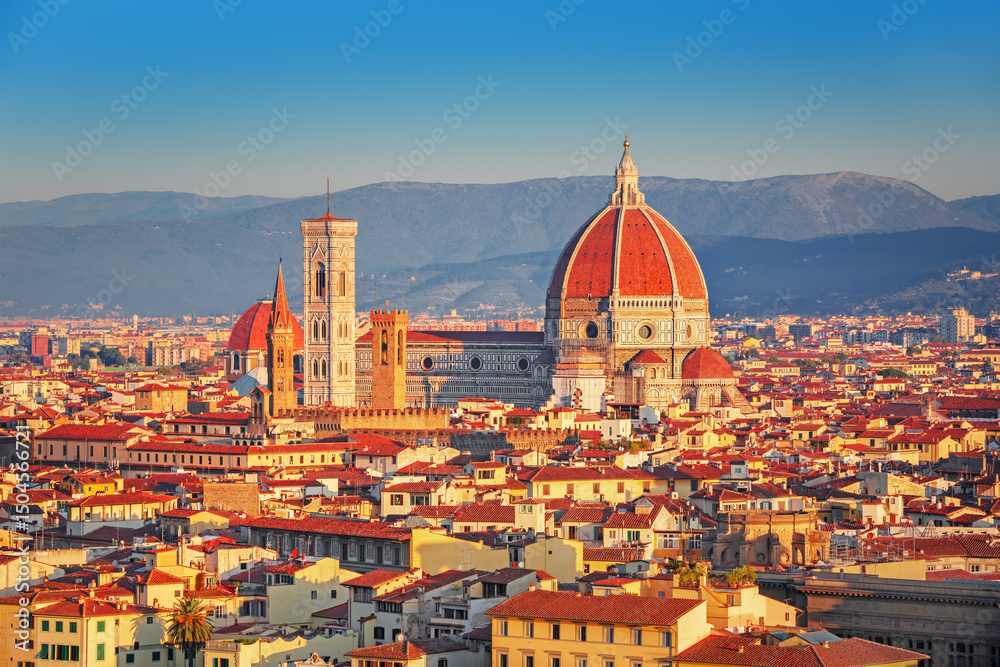 Fototapeta premium UNESCO, old, Cathedral of the Virgin Mary, Florence, Italy, Pope Eugene IV, Santa Maria del Fiore, Tuscan type, Florence ,cathedral, Tuscany, Gothic ,cathedral