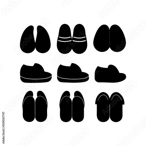 Slipper and Mule Shoe Silhouettes
