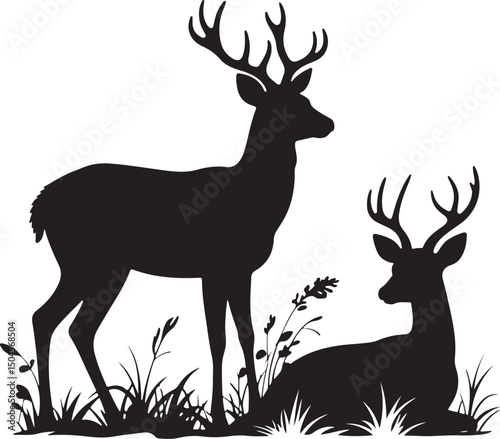 deer silhouette vector