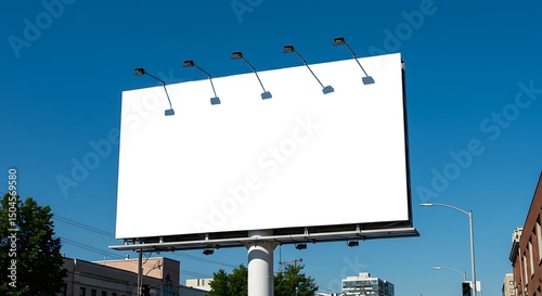 Blank Billboard  A Large, Pristine Advertising Space Ready for Your Message