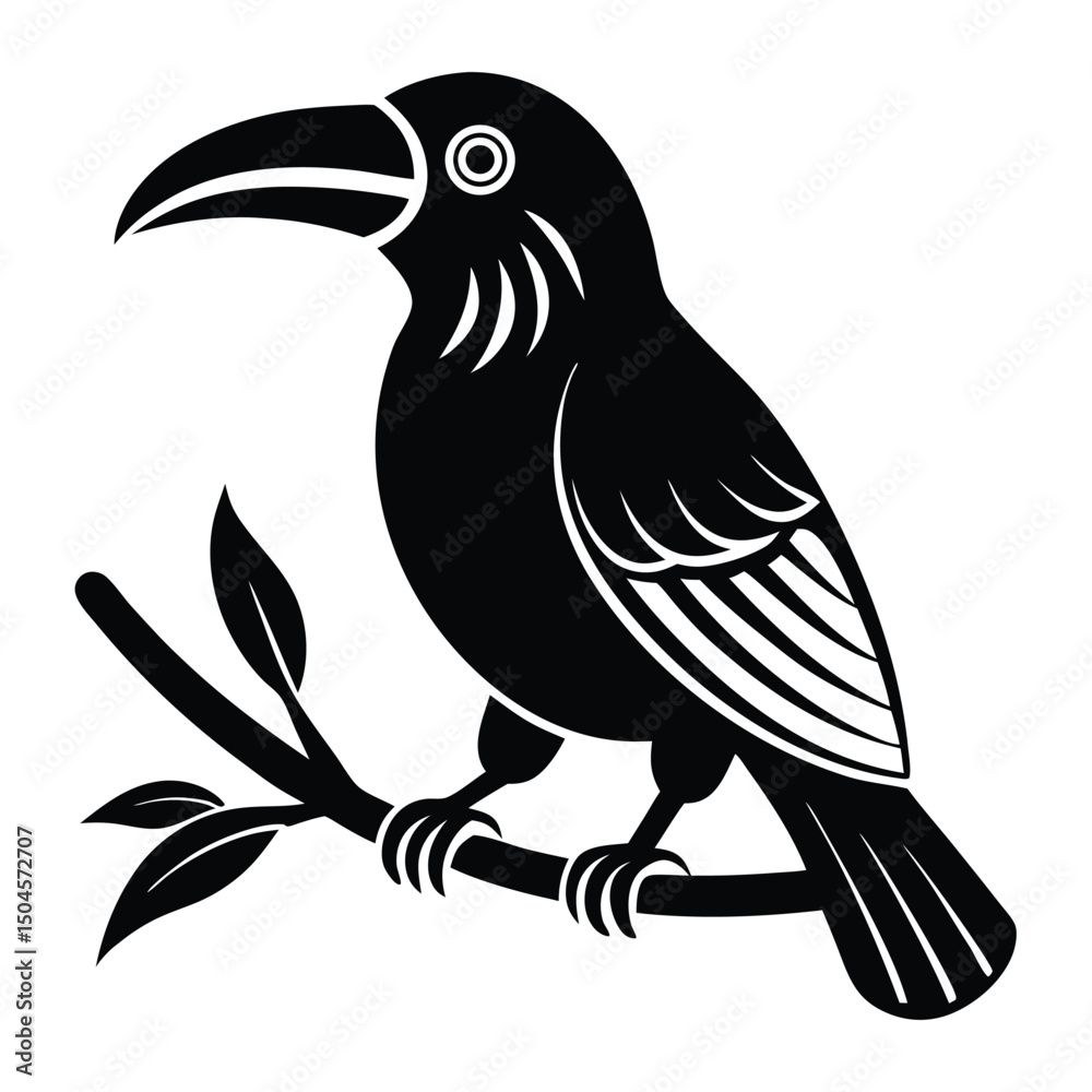 Obraz premium toucan silhouette vector illustration
