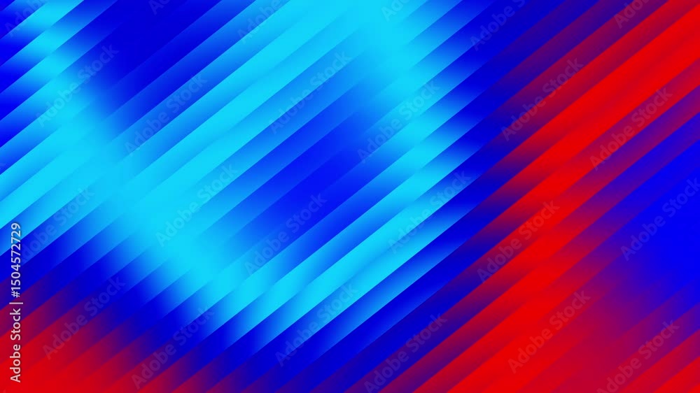 Abstract blue and red animated mesh gradient tiles wave, smooth motion striped waves and animation loop background