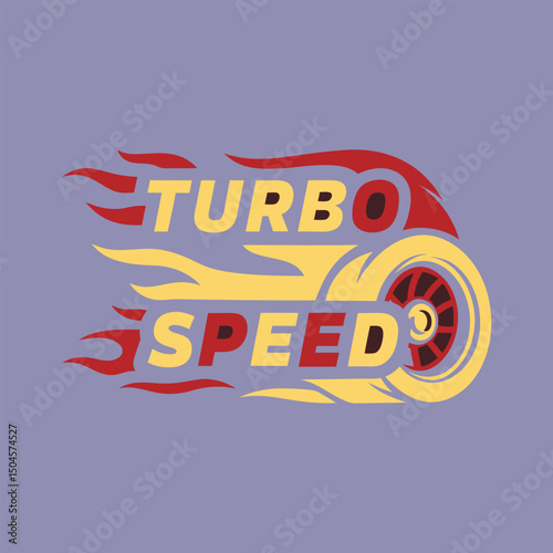 Turbocharged Inferno Unleashing Maximum Speed and Power Vector Illustration 