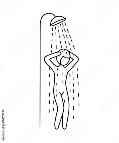 Person taking a shower
