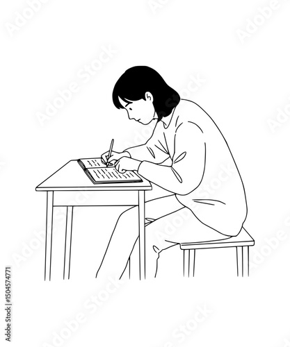 Person writing in a journal