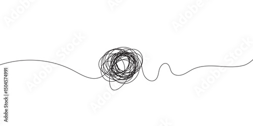 hand drawn scribble sketch circle object. Tangled grungy round scribble. isolated on white background