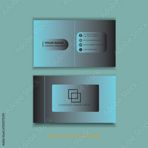 Corporate Geometric Business card design template
