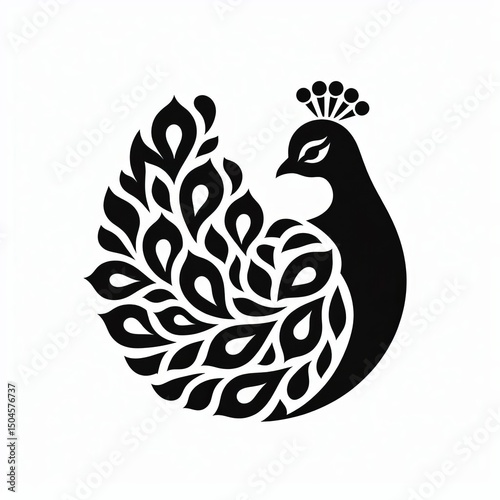Peacock Vector silhouette
