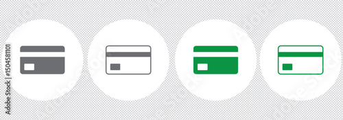 Credit card icon set. Credit card payment icon vector eps 10