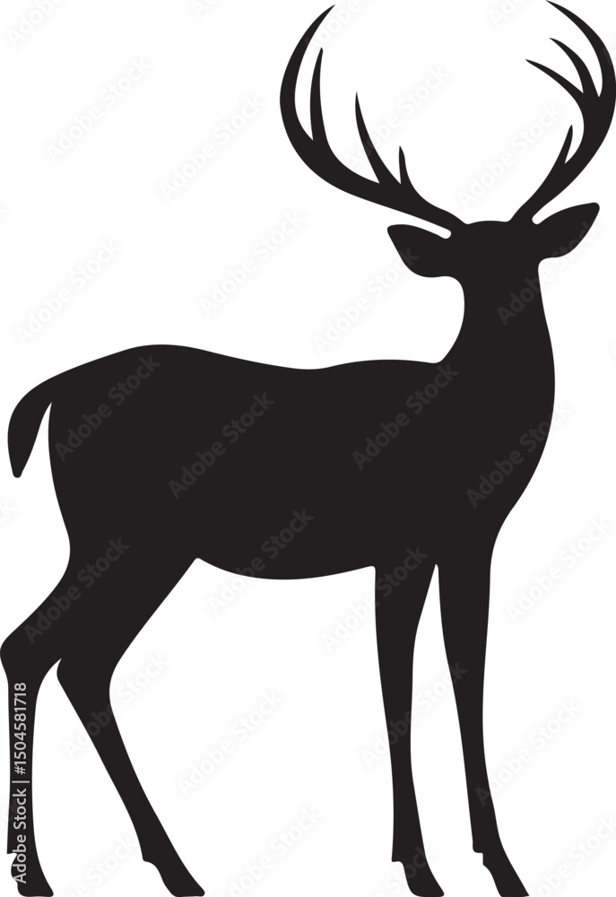 Obraz premium Deer Animal Silhouette