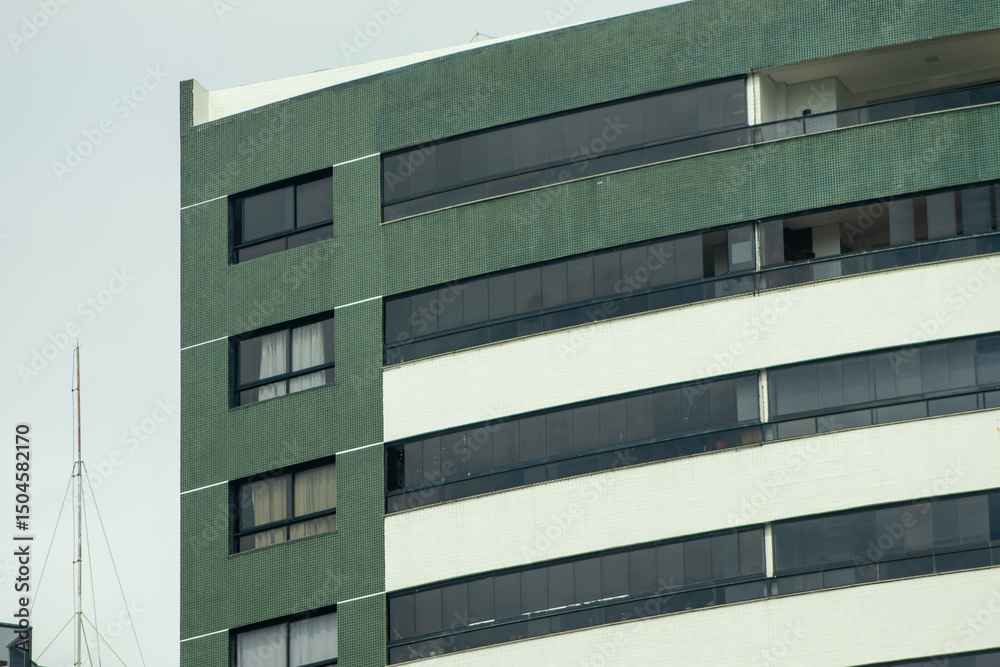 Fototapeta premium Residential building with modern facade.