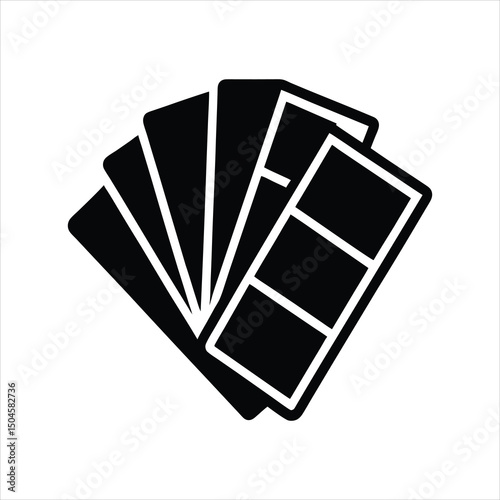 Vector Gray Color Swatch Icon in Silhouette Style