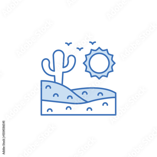 Deset icon design with white background stock illustration