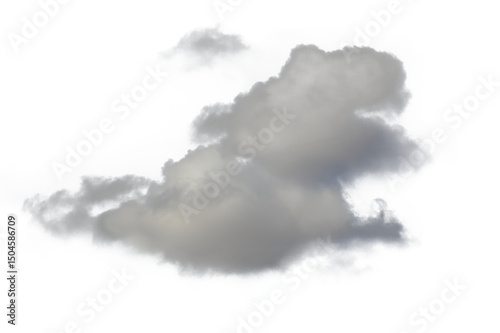 Cloud on transparent background special effect. Realistic white fog isolated on transparent background.
 smoke in the sky