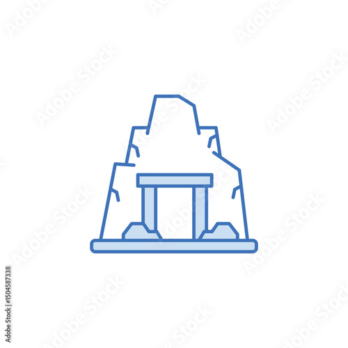 Mine icon design with white background stock illustration