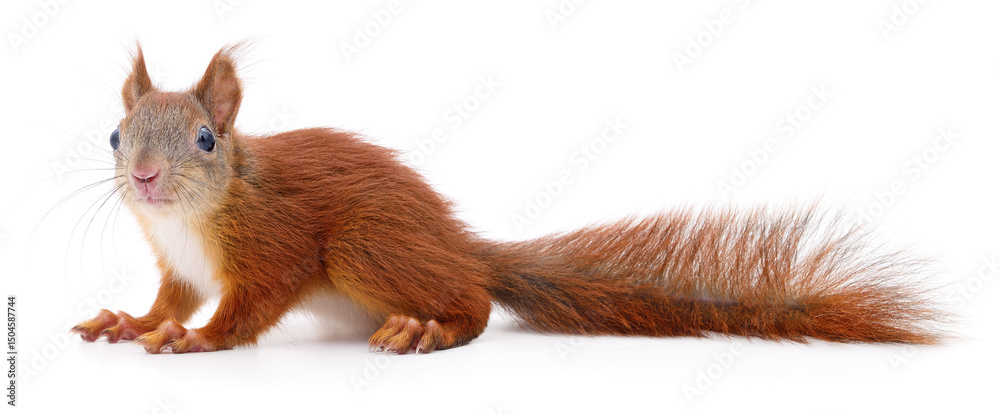Obraz premium Eurasian red squirrel.