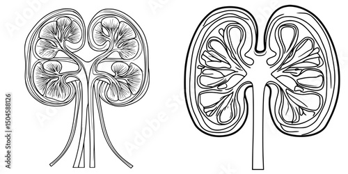 Diagram of kidney anatomy showcasing intricate details of renal structure and function